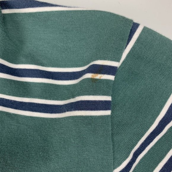 Brooks Brothers '1818' Men's Green/White Striped Rugby Polo Size XL - Picture 4 of 8